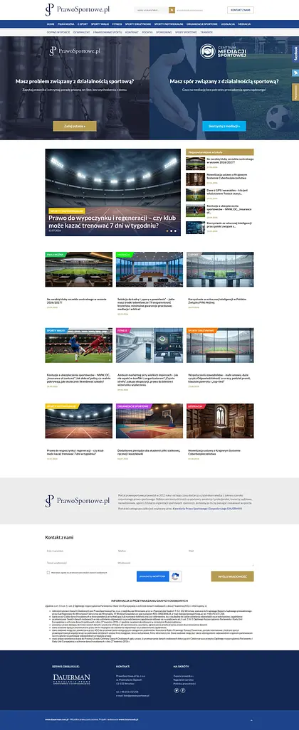 Widok projektu PrawoSportowe.pl